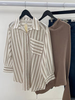 Linen Blend Striped Shirt