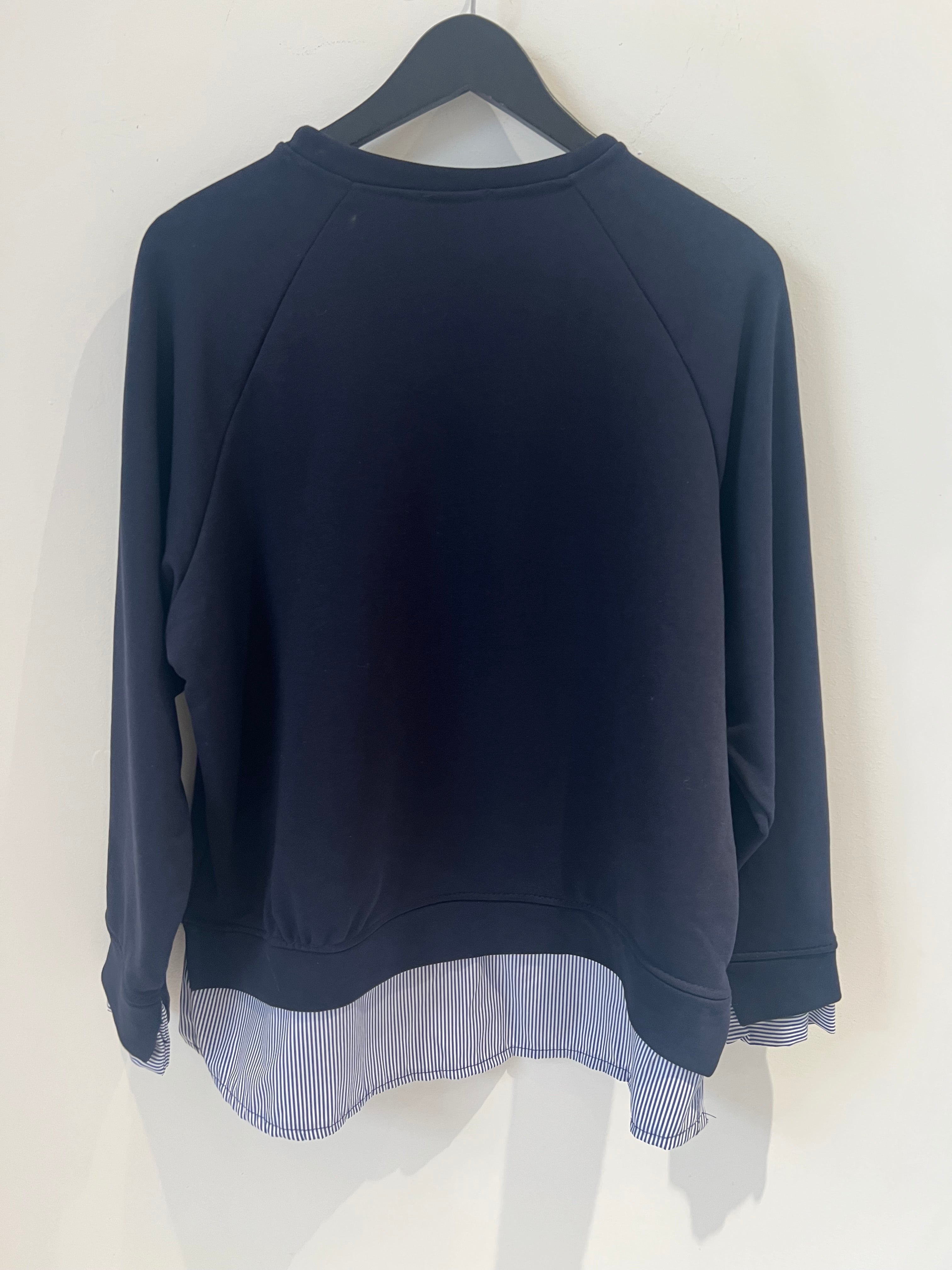 Striped Trim Sweatshirt