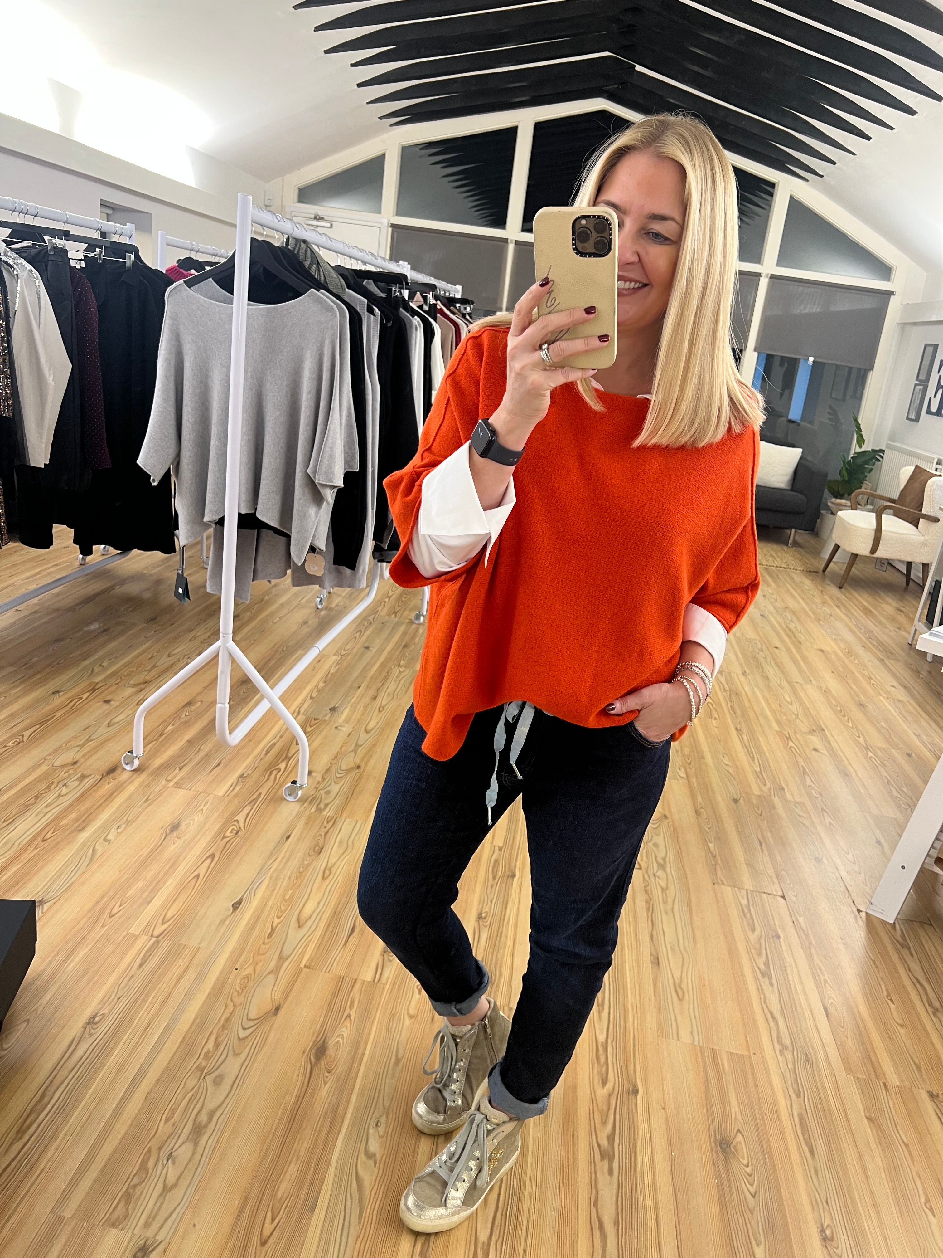 Cropped Sleeve Jumper