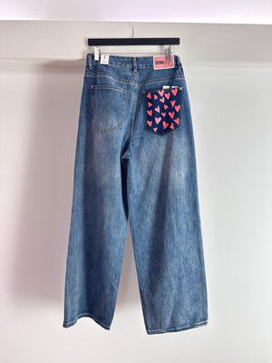 Heartfelt Vibes Wide Leg Jeans