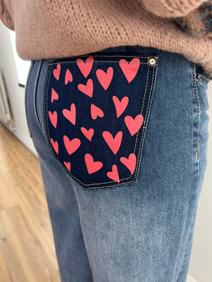 Heartfelt Vibes Wide Leg Jeans