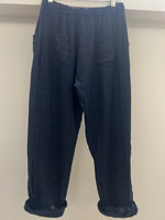 Navy Linen Trousers