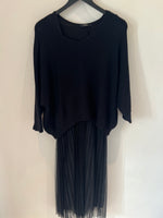 Black Tulle Maxi Dress & Jumper Combo