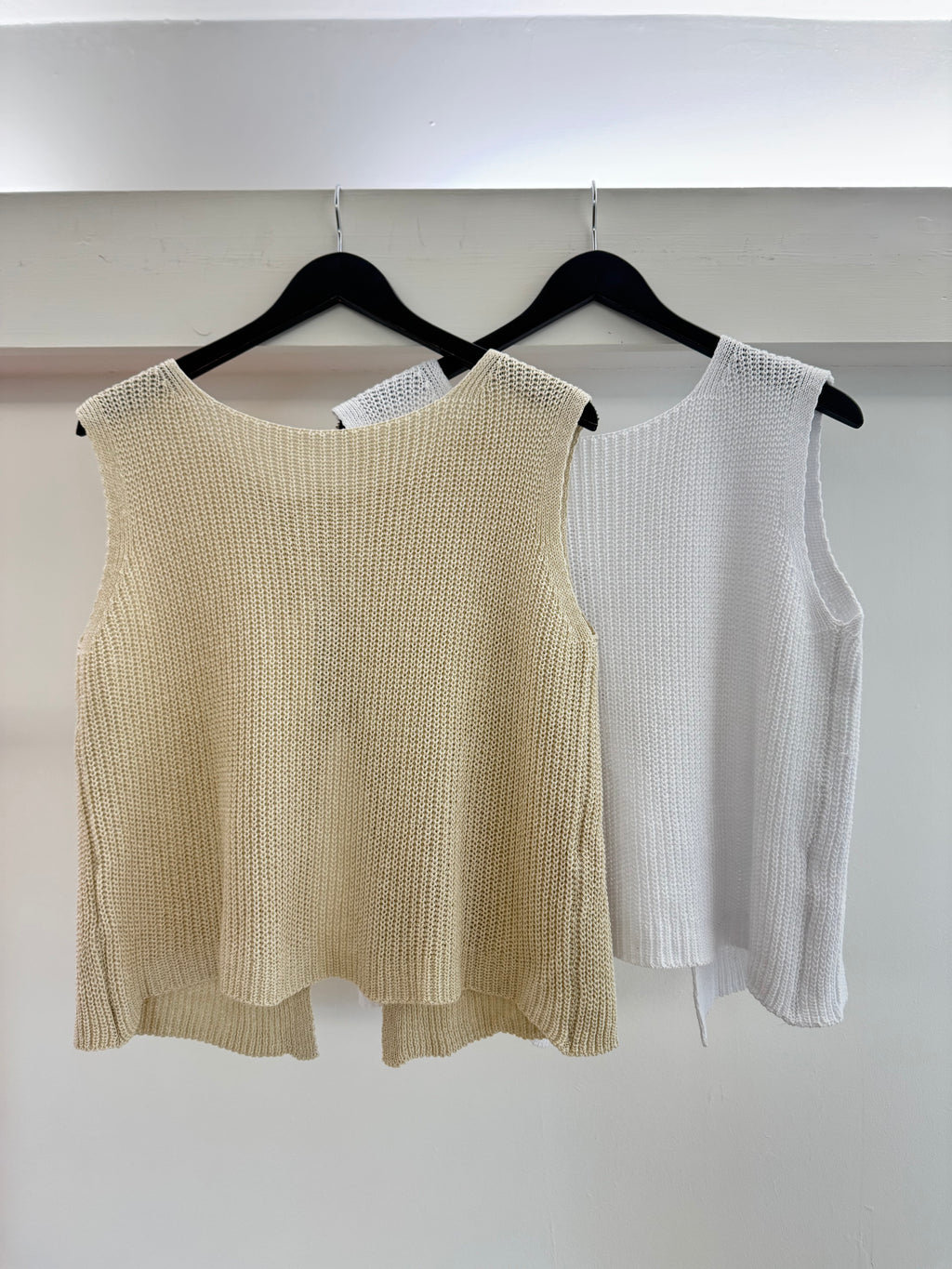 Cotton Knit Button Back Top