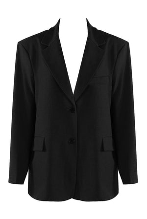 Black Oversized Crossover Back Blazer