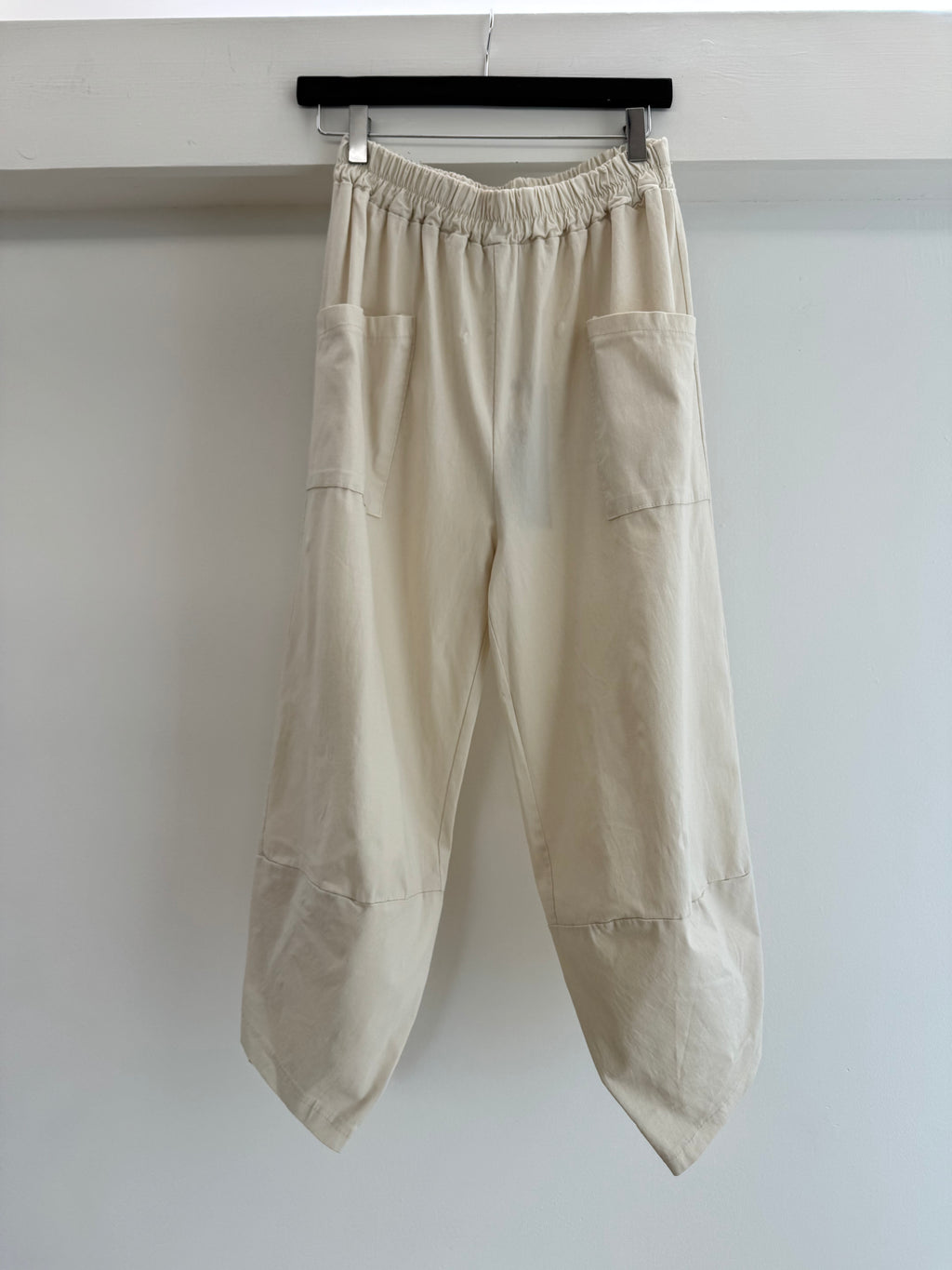 Patch Pocket Barrel Leg Chino Trousers