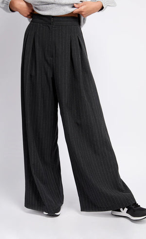 Charcoal Grey Pinstripe Trousers